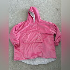 The Comfy Jr Original Hoodie Blanket Kids Youth Pink Oversized Sherpa Lounge
